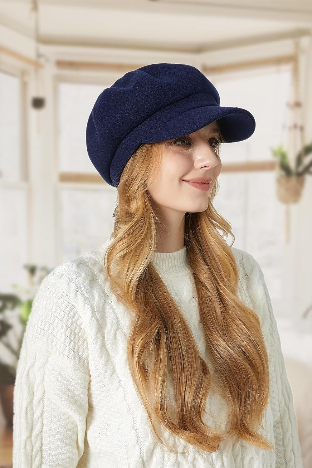 Sumolux Women Beret Newsboy Hat French Wool Cap Classic Autumn Spring Winter